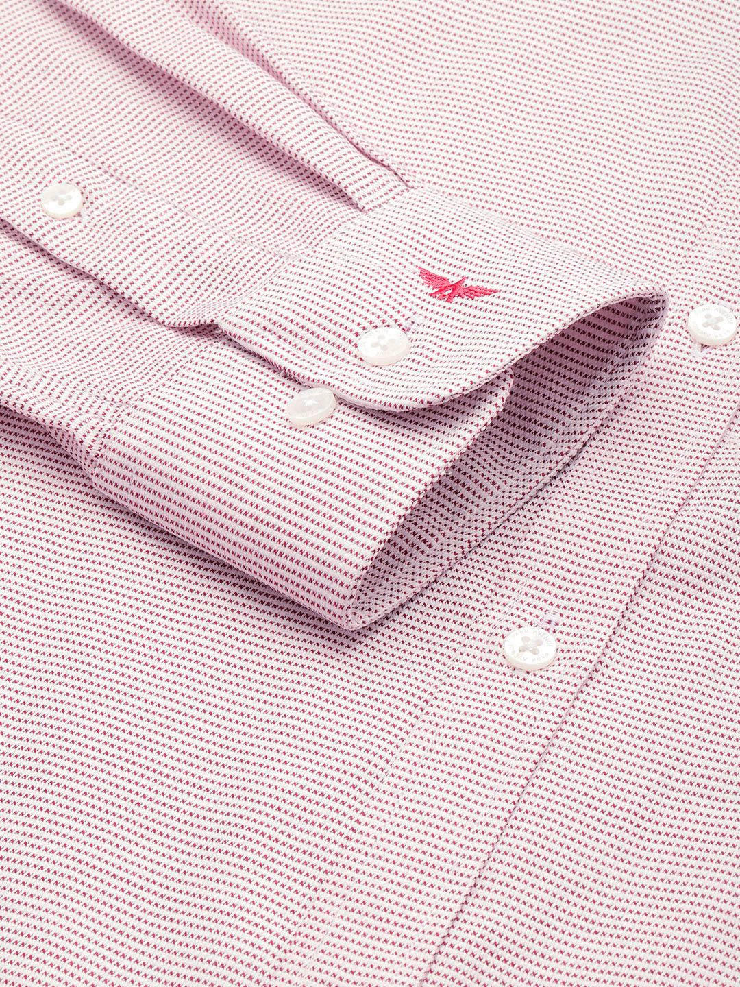 Park Avenue Slim Fit Self Design Textured Opaque Formal Shirt