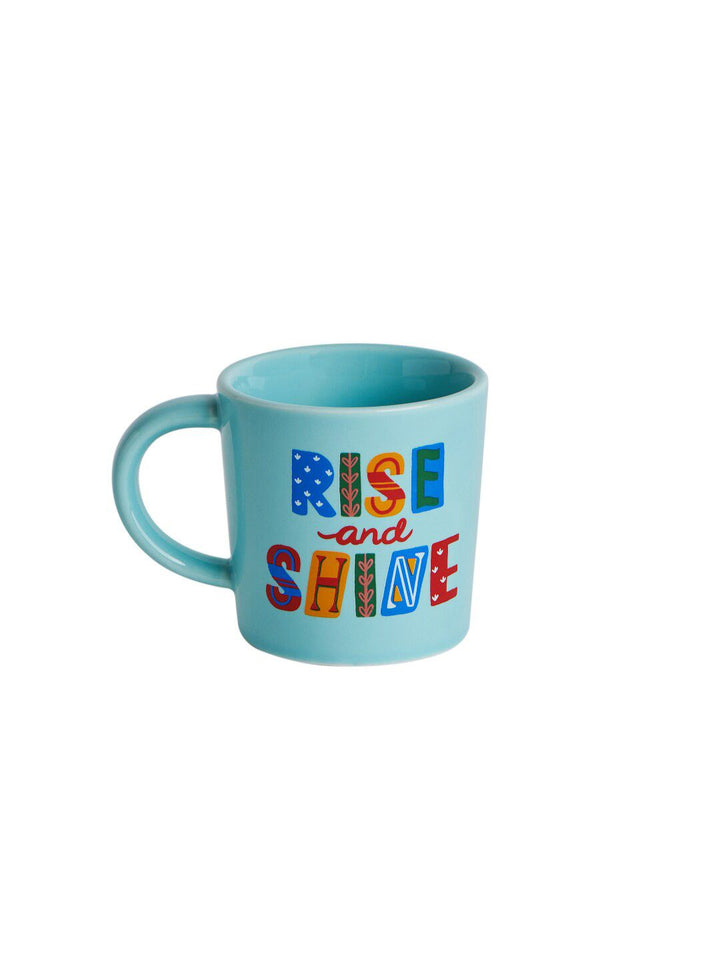 Chumbak Blue Printed Dishwasher &amp; Microwave selamat Ceramic Glossy Mug 300ml