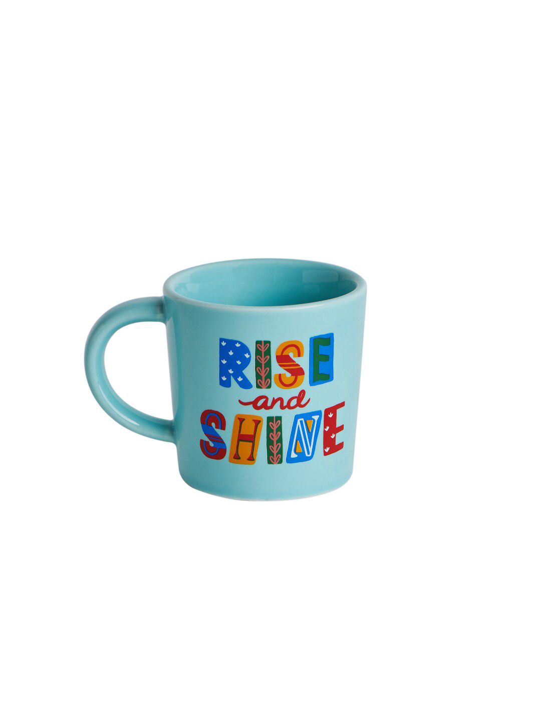 Chumbak Blue Printed Dishwasher &amp; Microwave selamat Ceramic Glossy Mug 300ml