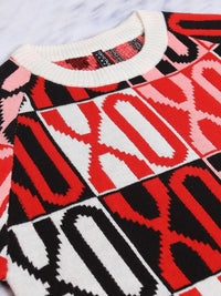 Tokyo Talkies White Self Design Acrylic Pullover Sweater