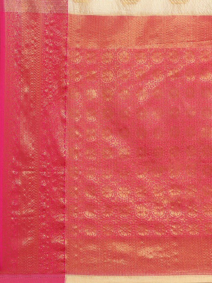 Silk Land Floral Zari Tissue Mysore Silk Saree