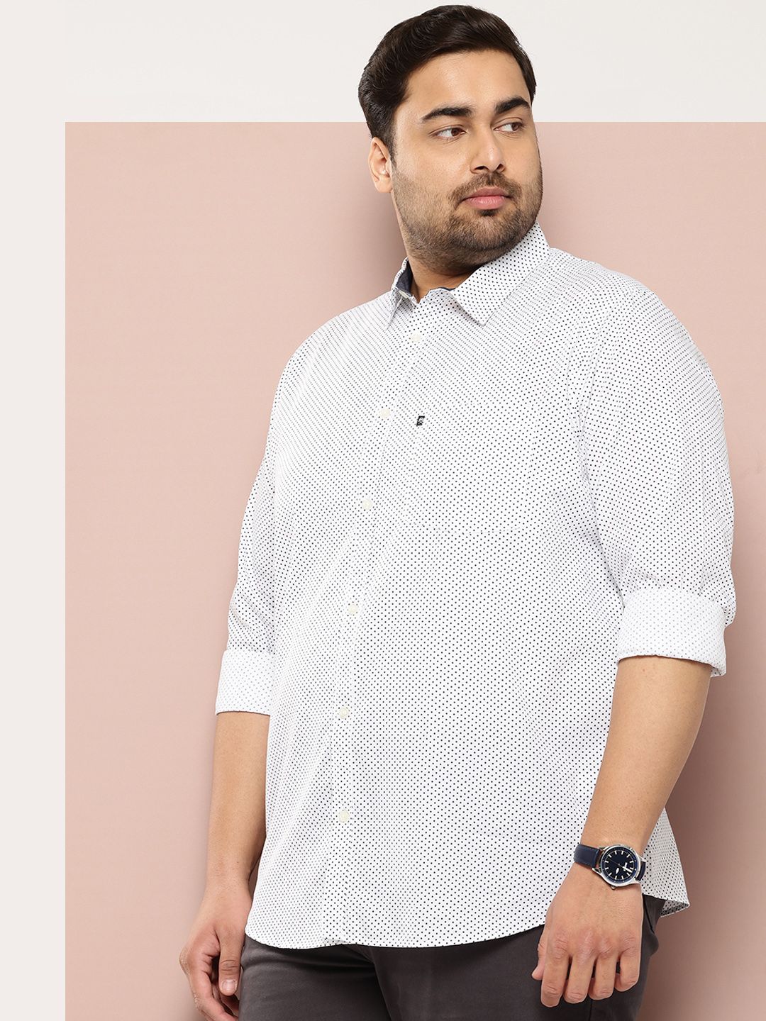 Thomas Scott Plus Size Premium Printed Pure Cotton Casual Shirt