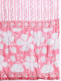 Anouk Floral Printed Panelled Pure Cotton Kurta with Trousers & With Dupatta