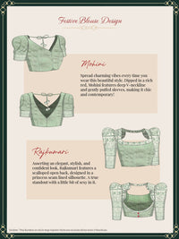 Saree mall Sea Green & White Ethnic Motifs Block Print Sarees