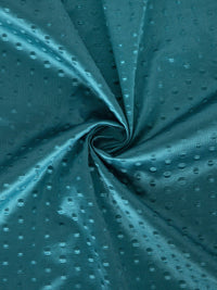 Cortina Teal Green Set of 2 Polka Dots Embossed Door Curtains