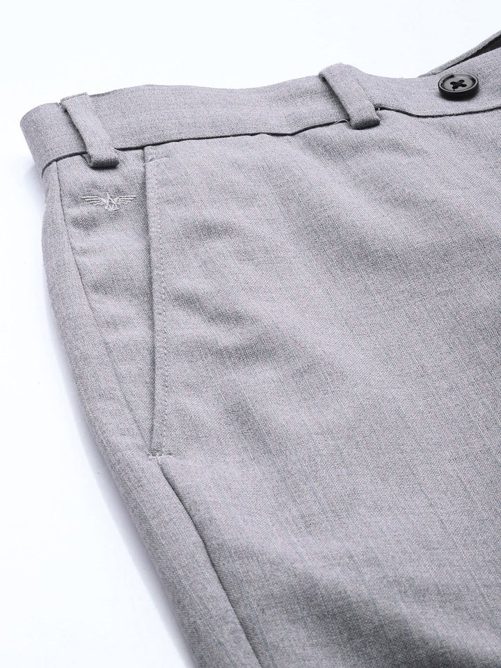 Park Avenue Men Striped Formal Trousers