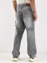 Urbano Fashion Men Loose Baggy Fit Carpenter Cargo Jeans With 6 Pockets Non-Stretchable