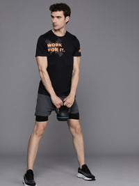 HRX by Hrithik Roshan Rapid Dry Antimicrobial Finish Typography Printed T-shirt