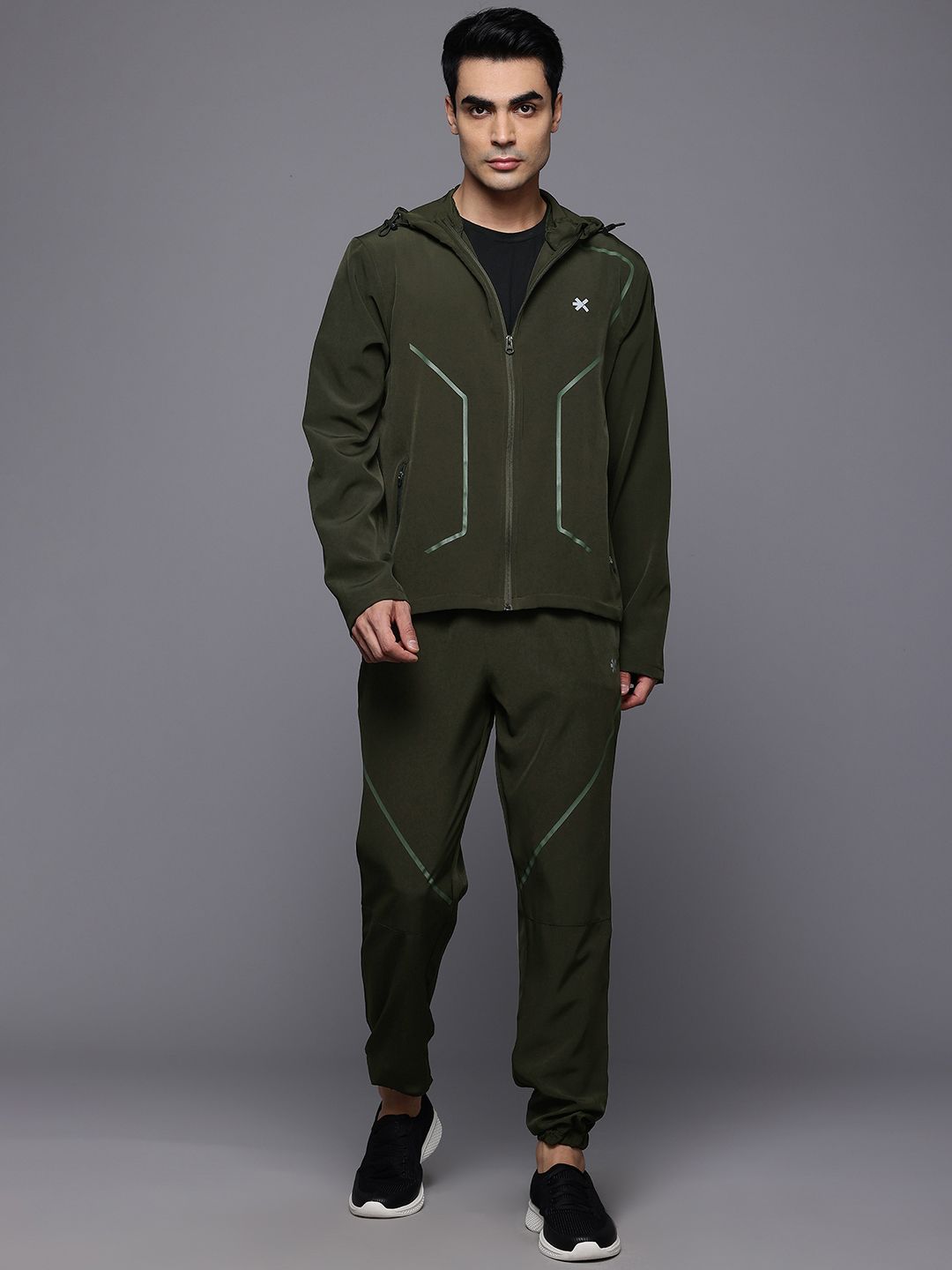 HRX by Hrithik Roshan Rapid-Dry Hooded Training Track suits