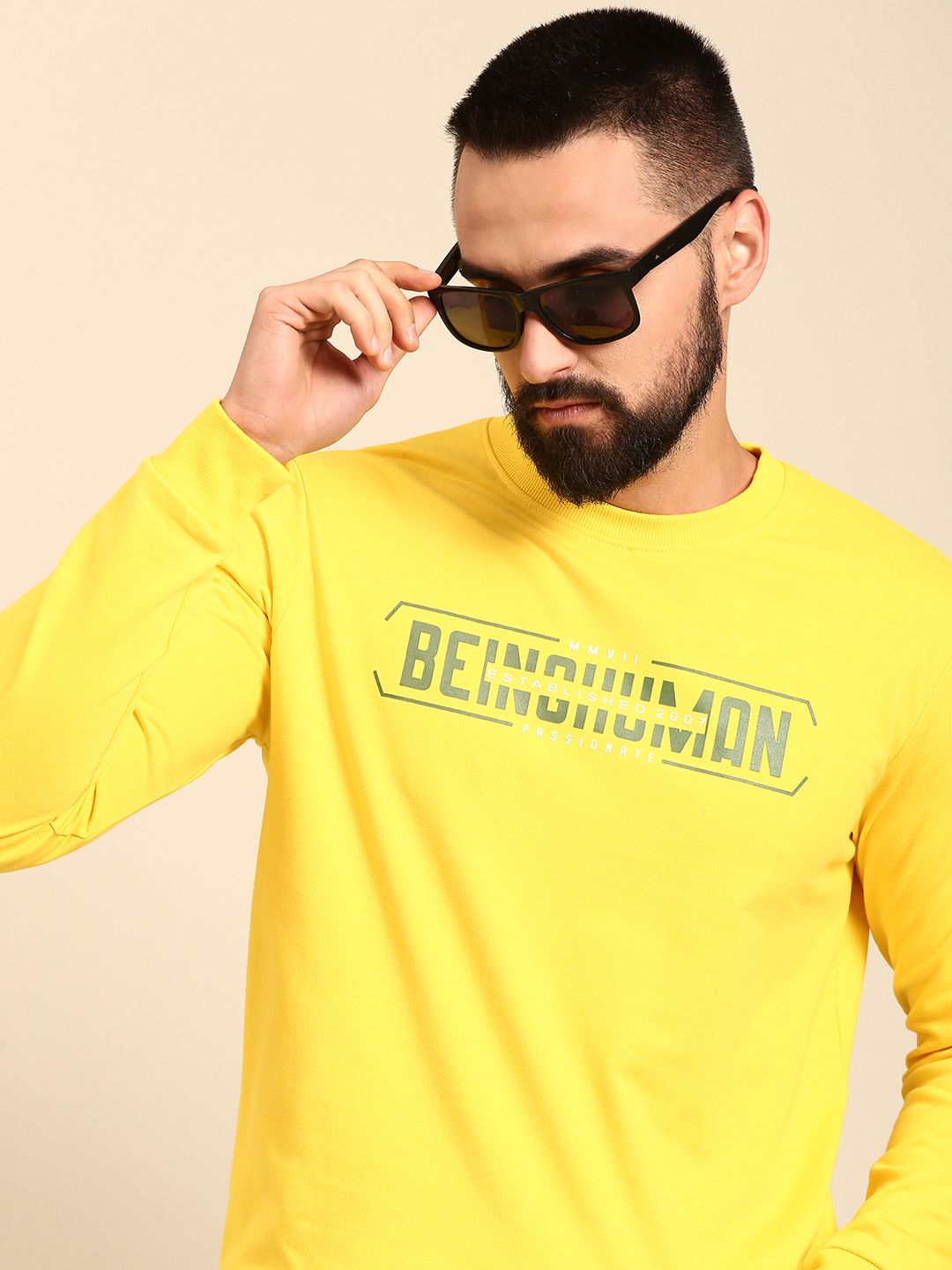 Being Human Pure Cotton Brand Logo Printed Sweatshirt
