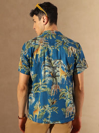 DENNISON Tropical Printed Lightweight Oversized Shirt