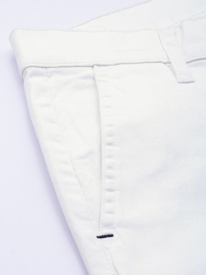 The Indian Garage Co Men White Slim Fit Trousers