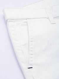 The Indian Garage Co Men White Slim Fit Trousers