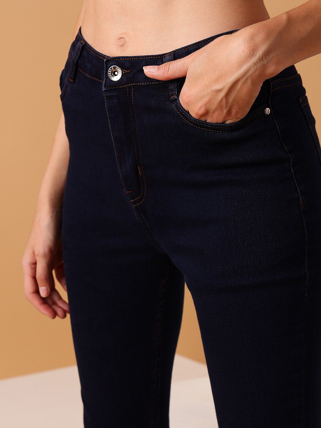 STREET 9 Women Blue Mid-Rise Clean Look Light Fade Jeans