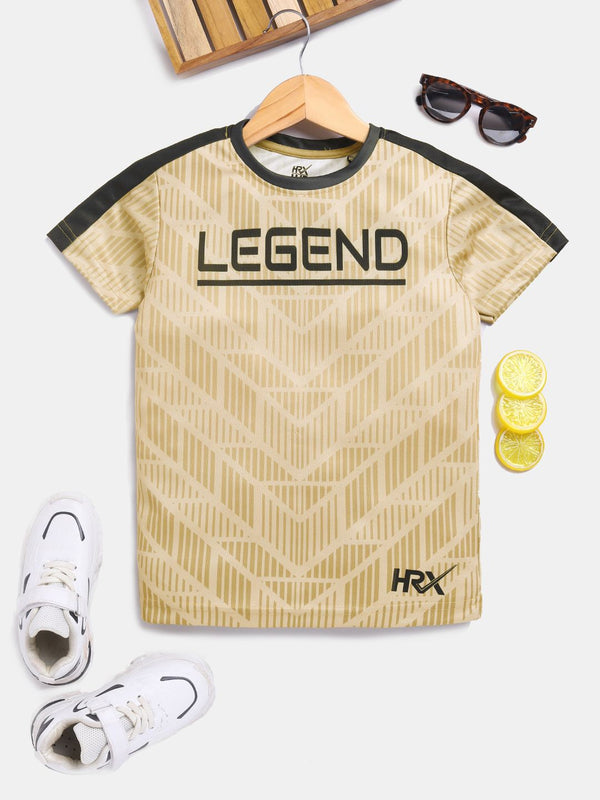 HRX by Hrithik Roshan Boys Typography Printed Rapid Dry T-shirt