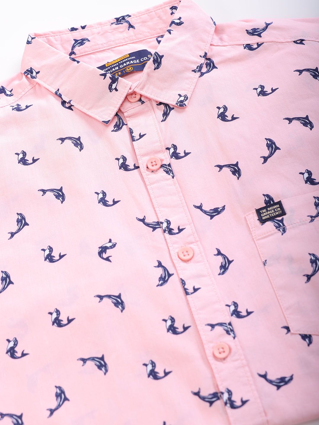 The Indian Garage Co Men Slim Fit Opaque Printed Casual Shirt
