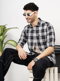 The Indian Garage Co Men Tartan Checked Cotton Casual Shirt
