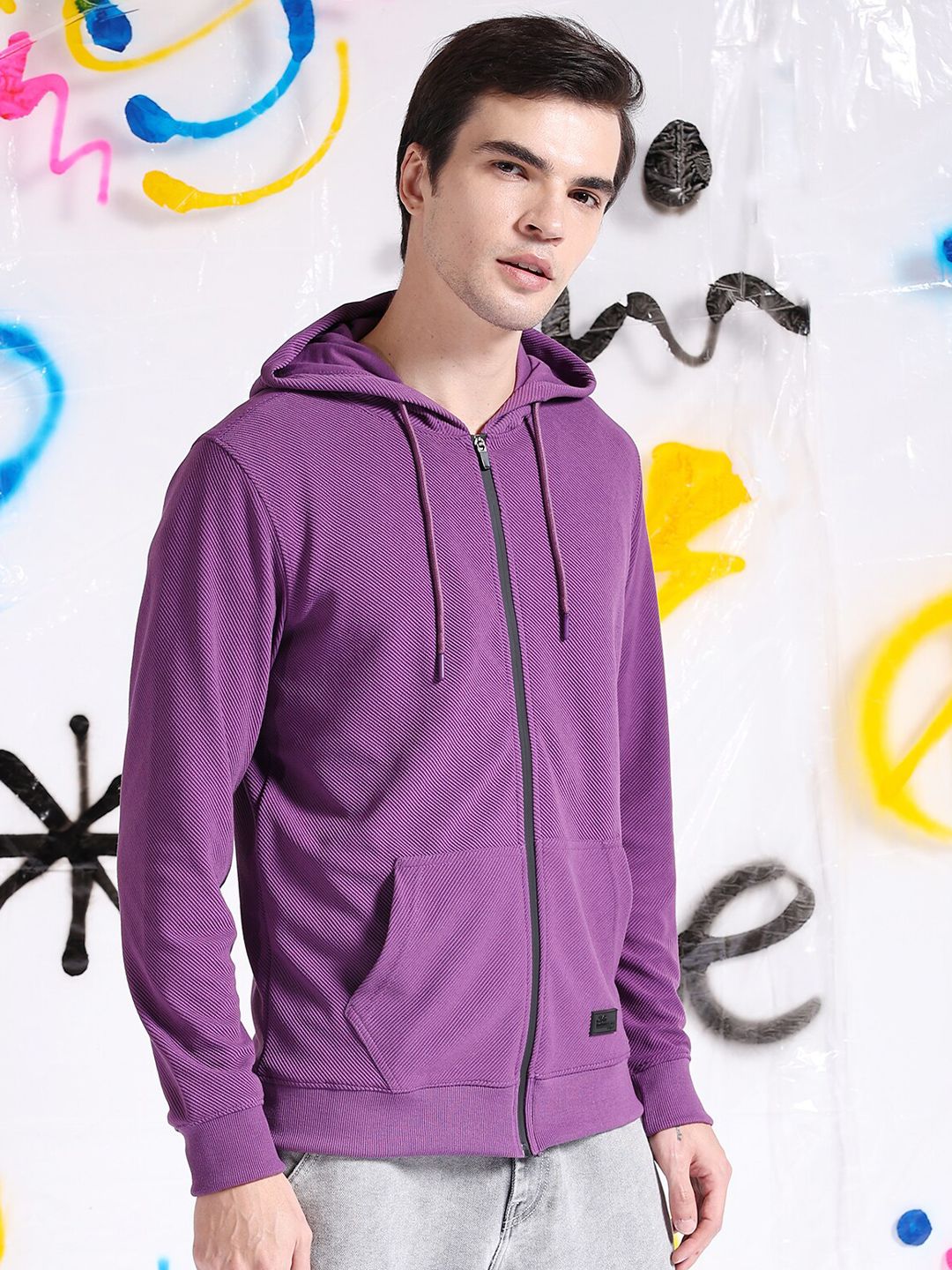 The Indian Garage Co Long Sleeves Hood Zipfront Sweatshirt