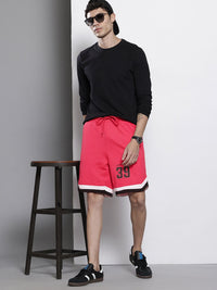 The Indian Garage Co Men Varsity Print Loose Fit Shorts