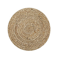 HOSTA HOMES Set Of 6 Brown Braided Reversible Jute Table Placemats