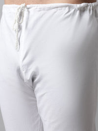 Jompers Men Embroidered Chikankari Pure Cotton Kurta with Pyjamas