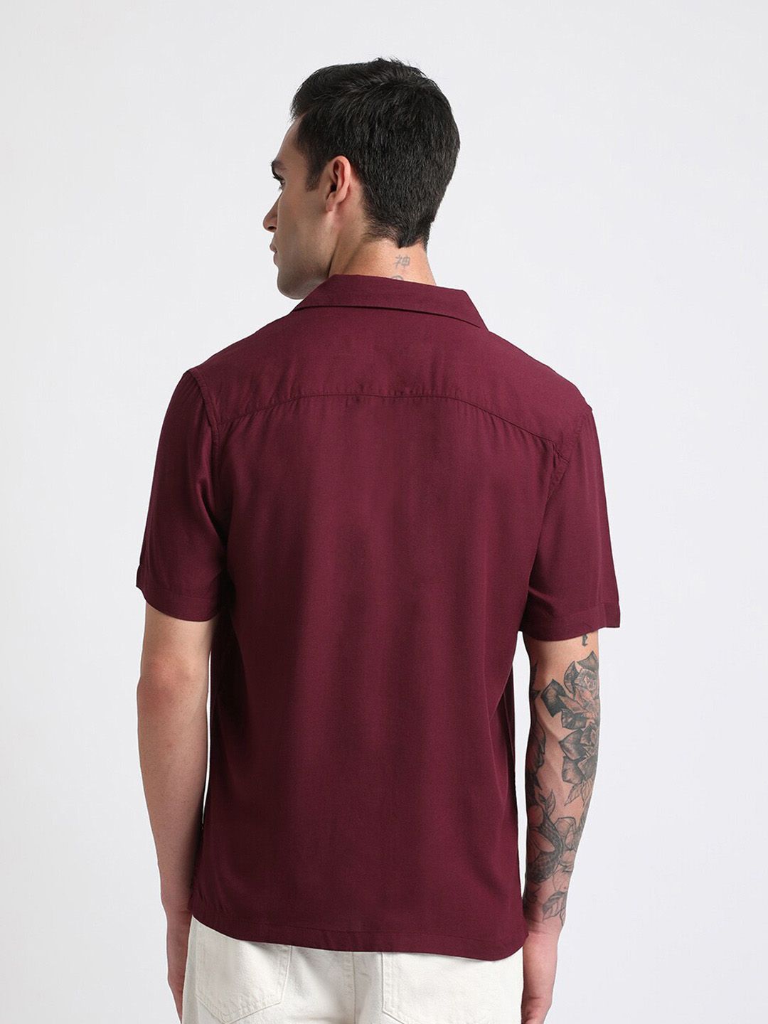 THE BEAR HOUSE Slim Fit Opaque Casual Shirt