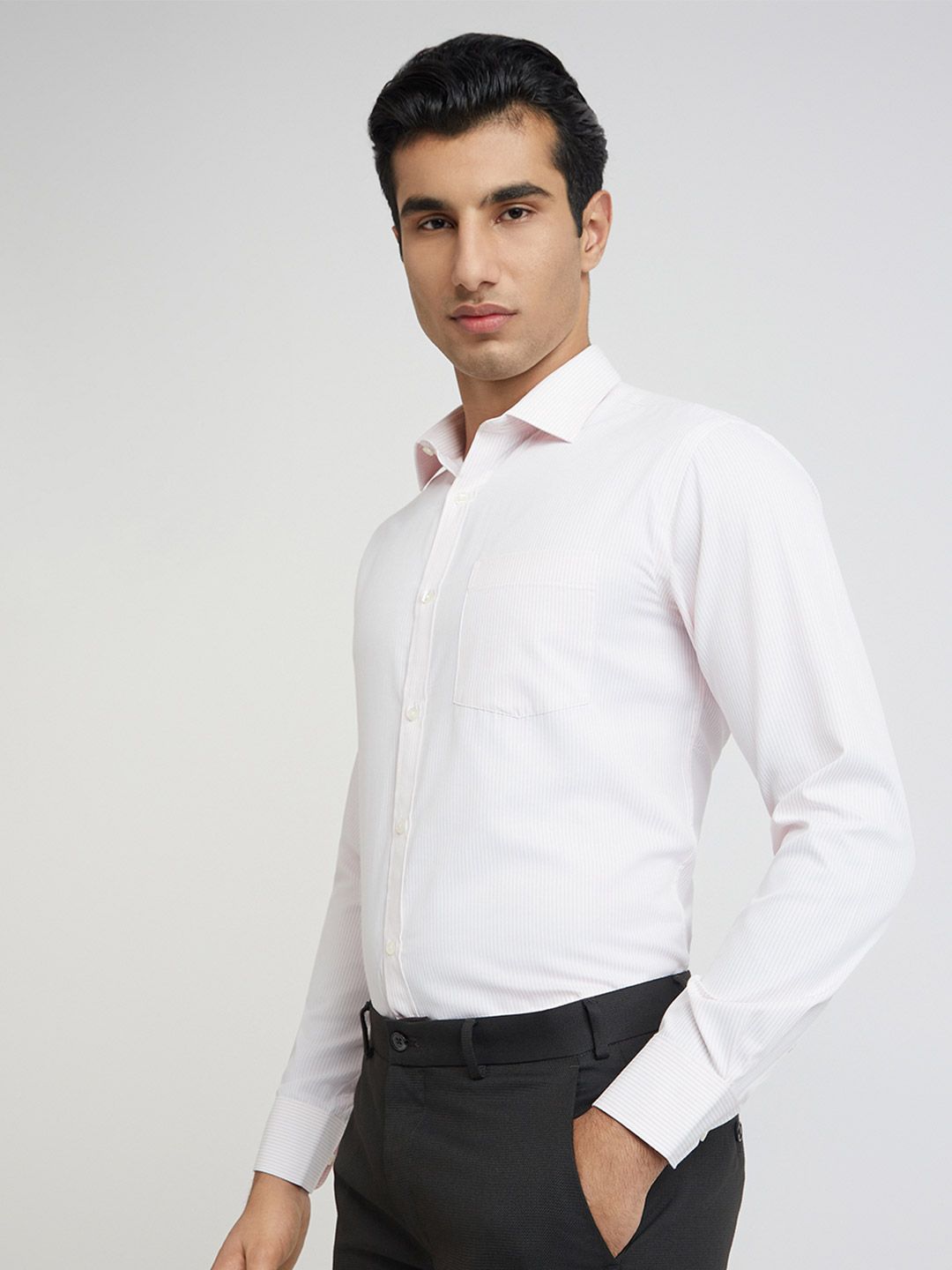 Park Avenue Slim Fit Striped Formal Shirt