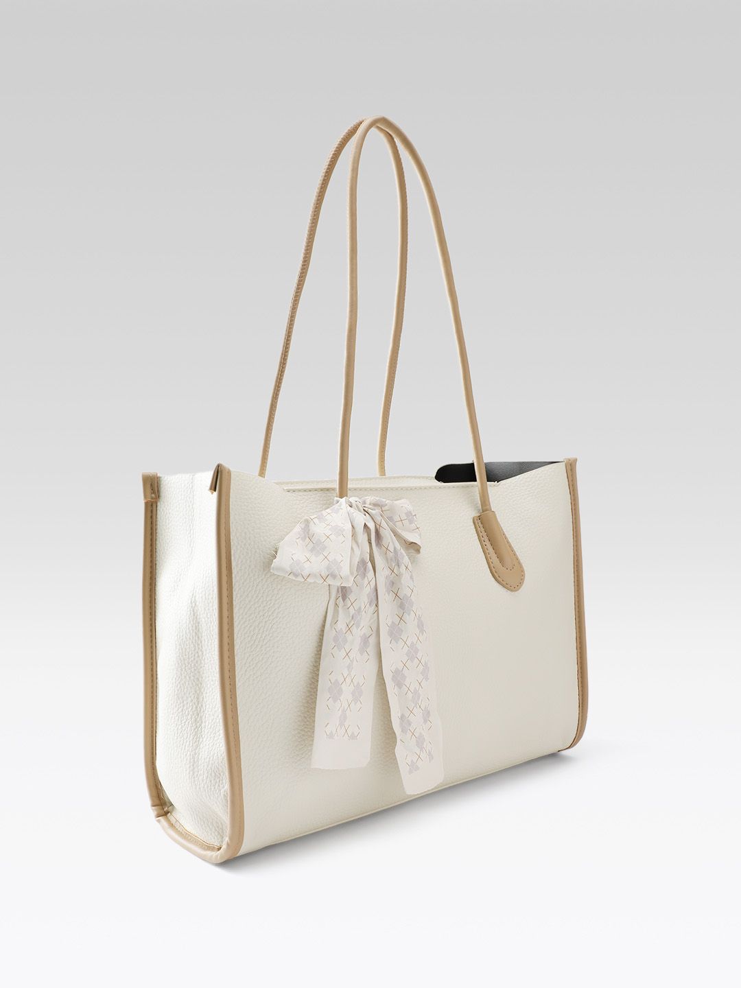 Lino Perros Textured Shoulder Bag with Bow Detail