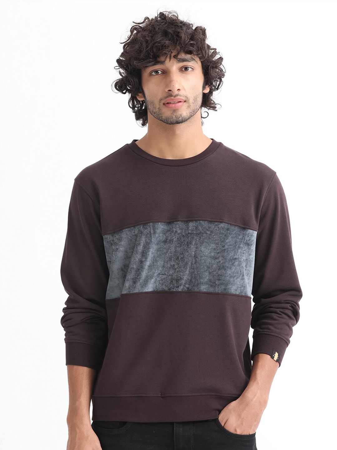 RARE RABBIT Men Tide Striped Sweatshirt