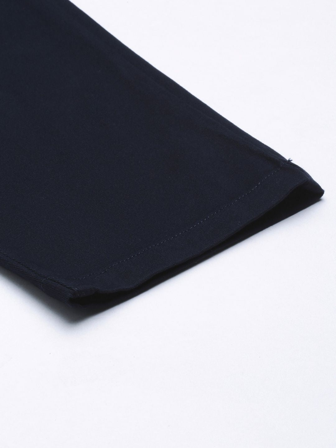 The Indian Garage Co Men Navy Blue Slim Fit Trousers
