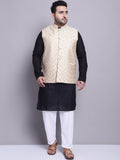 Kurta Sulam Motif Etnik SOJANYA PLUS Dengan Baju Tidur & Jaket Nehru