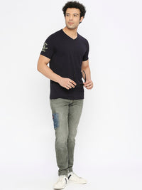 SPYKAR Men Relaxed Fit Low Distress Heavy Fade Stretchable Cotton Jeans