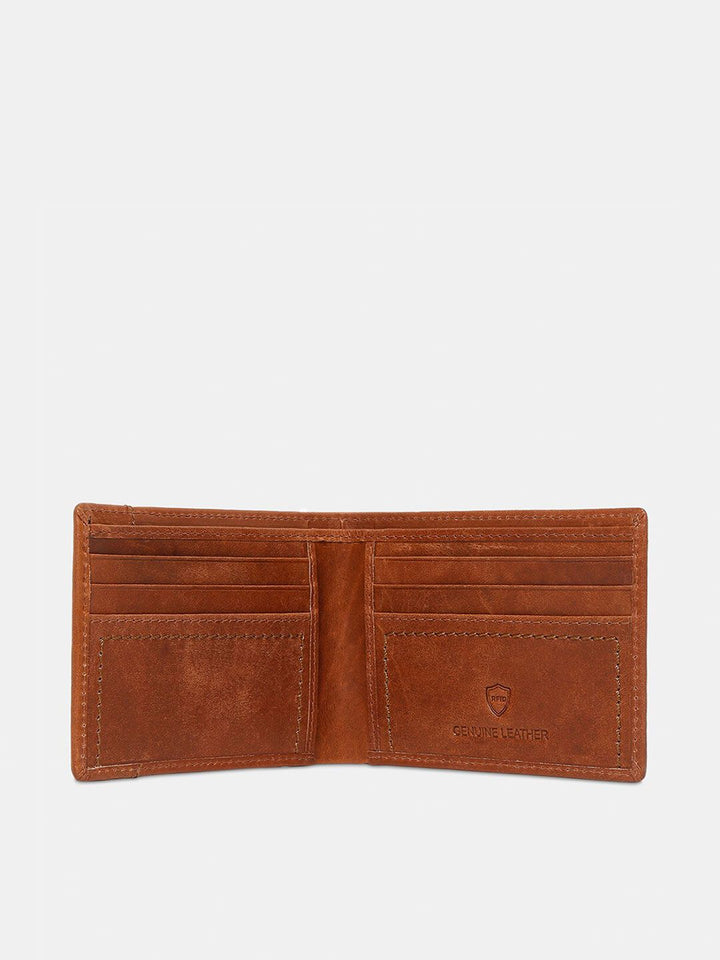 SPYKAR Men Brown Leather Two Fold Wallet