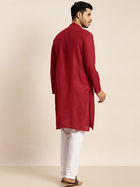 Anug by SOJANYA Men Red Solid Kurta