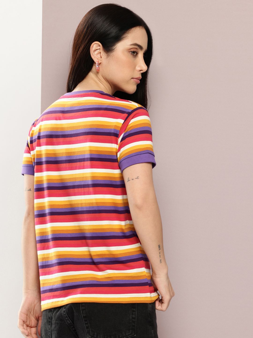 Dillinger Women Short Sleeve Regular Yarn Dyed Tshirt