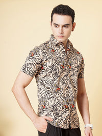 The Indian Garage Co Men Regular Fit Animal Print Resortwear Shirt