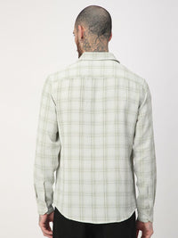 VASTRADO Men Classic Slim Fit Opaque Checked Casual Shirt