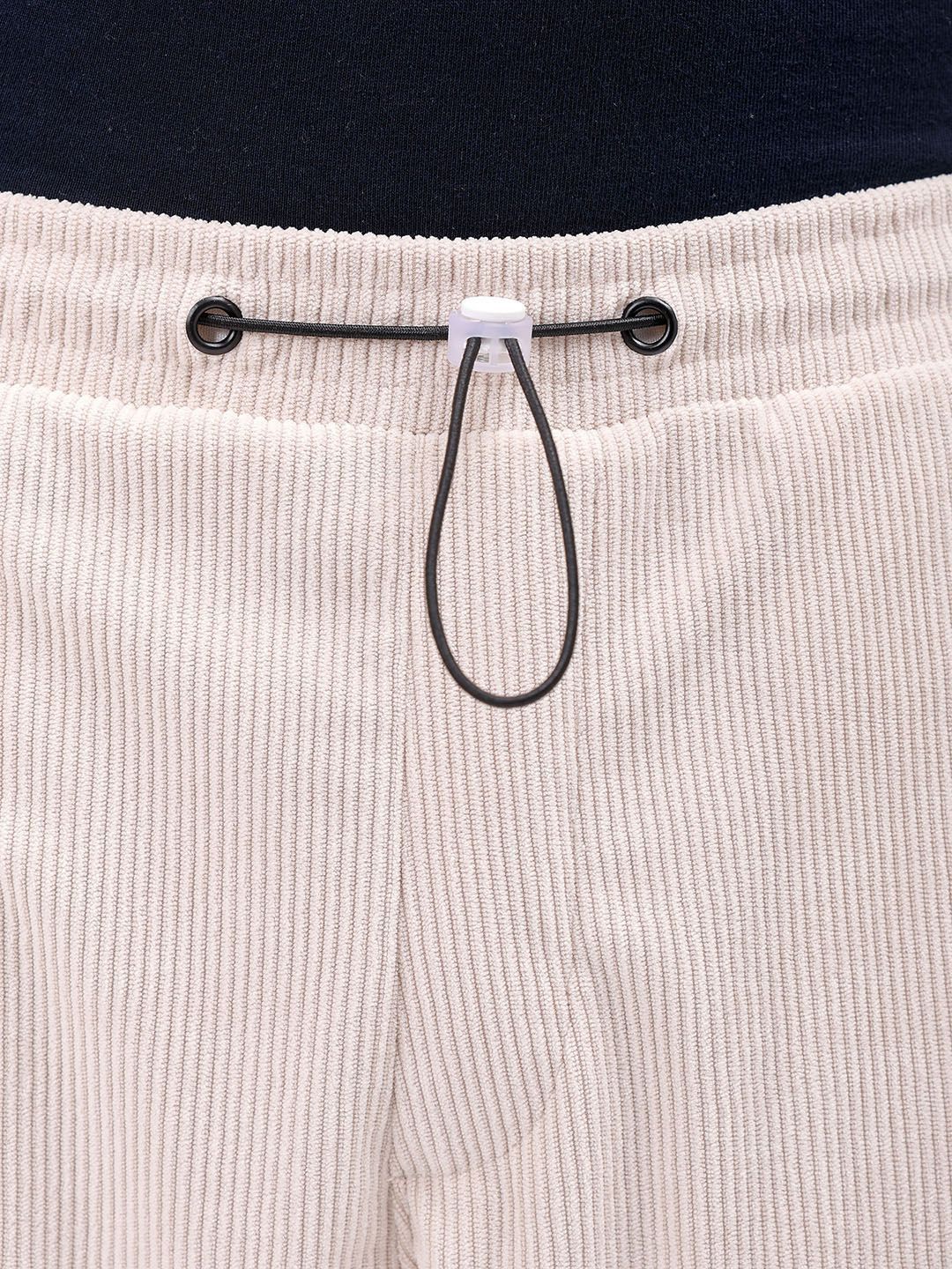The Indian Garage Co Men Textured Tapered Fit Joggers Trousers