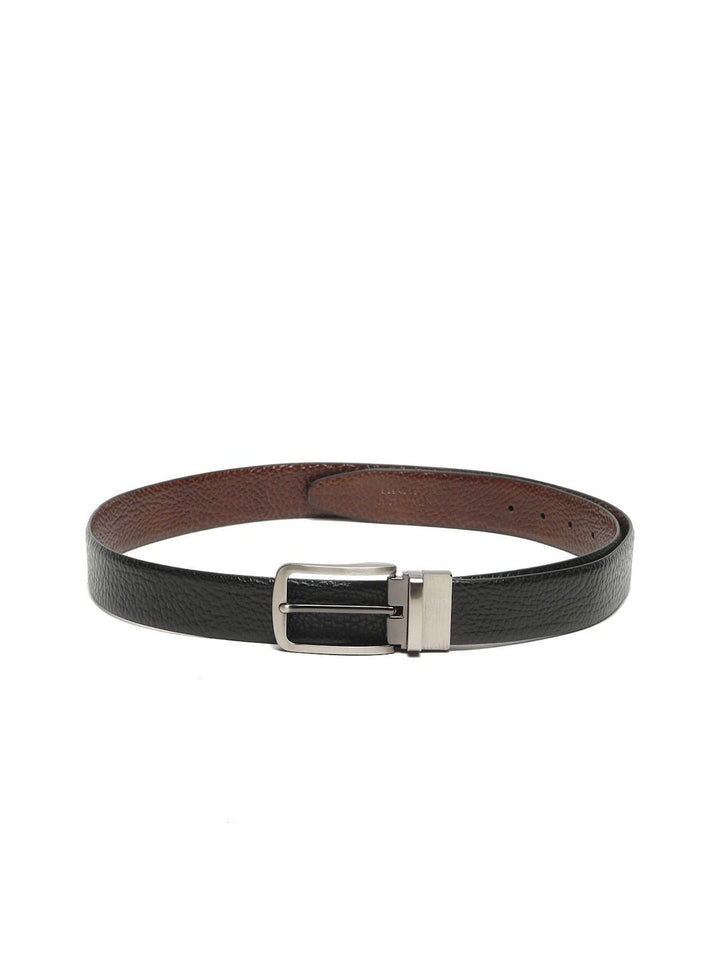 Teakwood Leathers Men Textured Leather Reversible Formal Belt