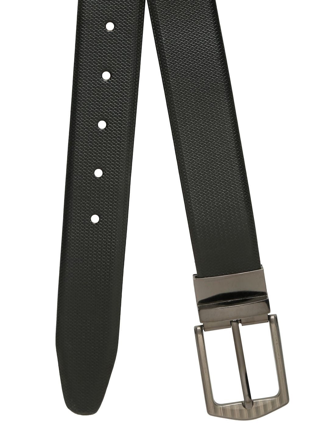 Teakwood Leathers Men Textured Leather Reversible Formal Belt