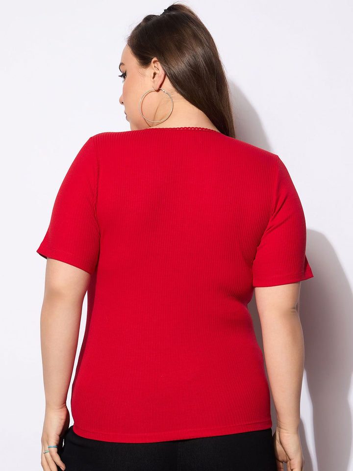 SASSAFRAS Curve Women Plus Size Shirt Style Top