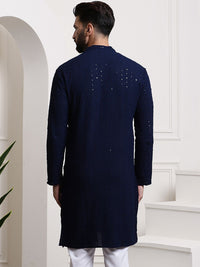 SOJANYA Kurta Kapas Tulen Dihiasi Labuci
