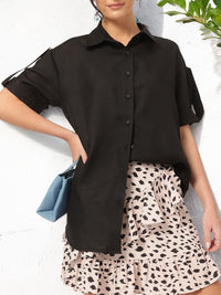 DressBerry Roll-Up Sleeves Oversized Shirt