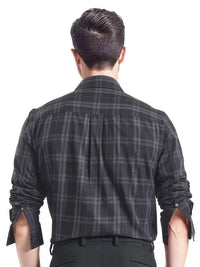 RARE RABBIT Men Comfort Button-Down Collar Tartan Checked Cotton Casual Shirt