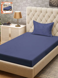 Myntra Elegant Homes Biru 300 TC Cadar Katil Single- 2.25 m x 1.50 m