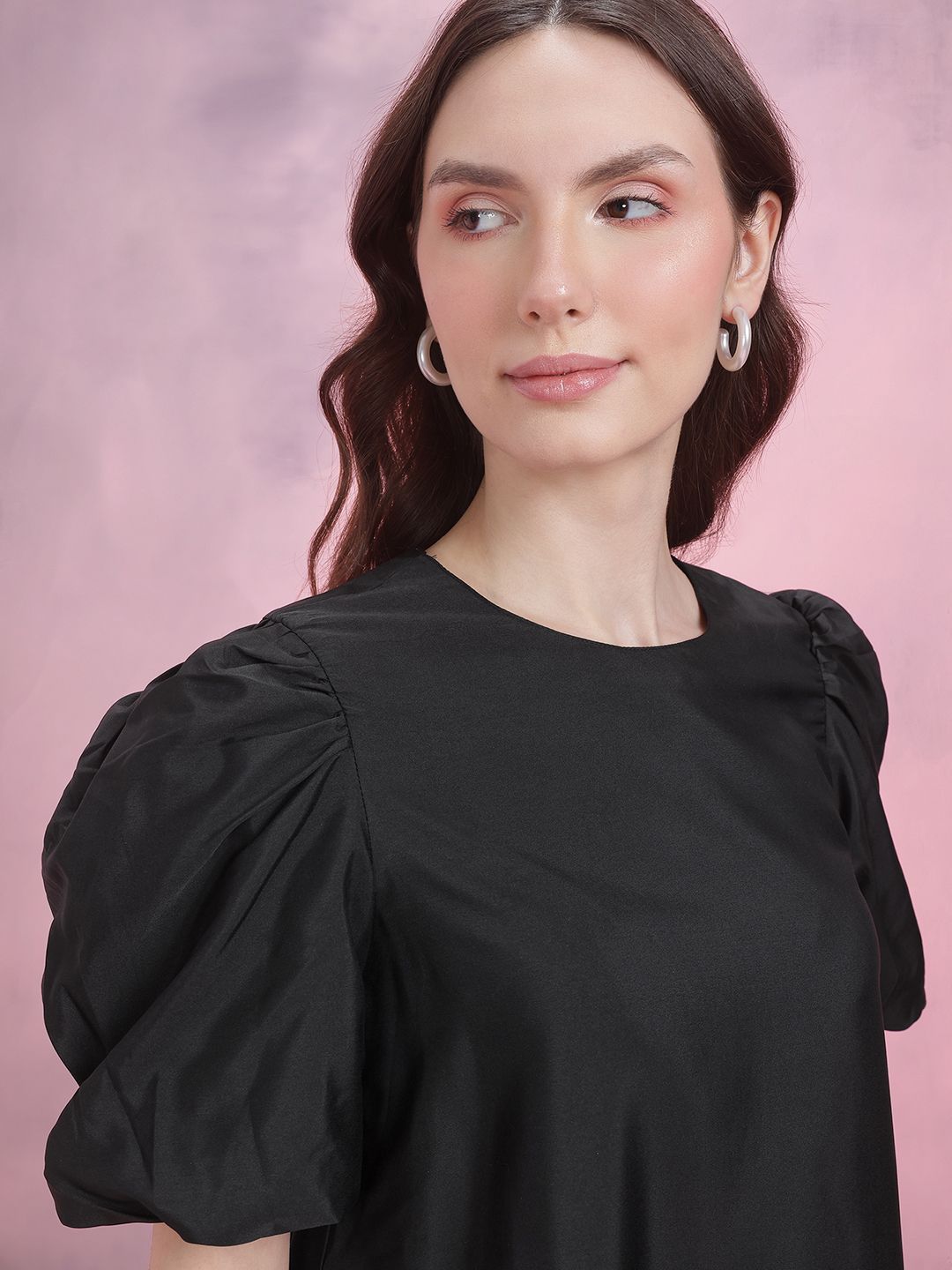 DressBerry Puff Sleeve A-Line Dress