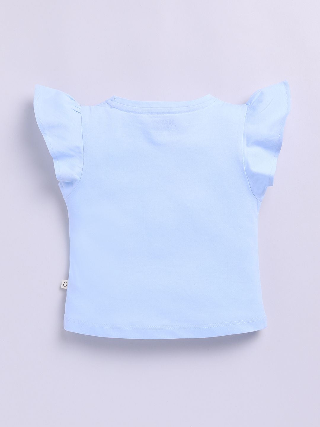 Happy Faces Girls Smiley Printed Pure Cotton Top