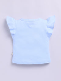 Happy Faces Girls Smiley Printed Pure Cotton Top