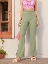 DressBerry Women Elegant Essence Self Striped Trousers