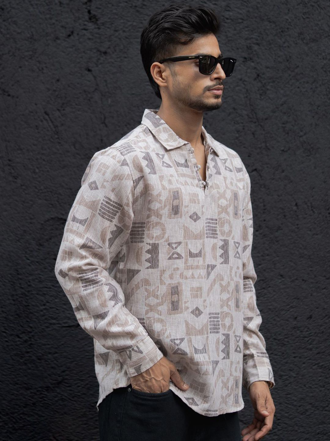 Powerlook Men Opaque Printed Casual Shirt